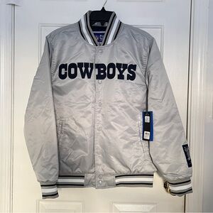 Dalla Cowboys Ultra Game Full Snap Satin Jacket Men’s Size Small